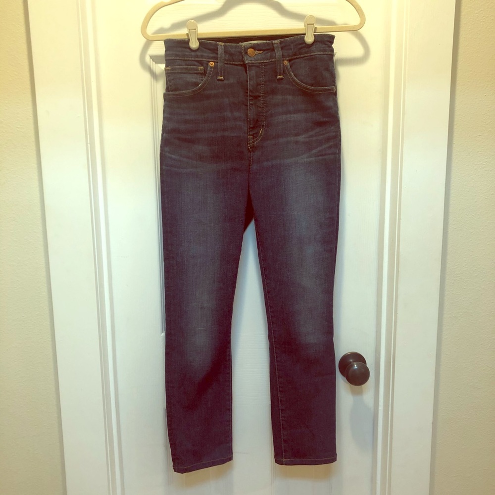 Madewell Curvy High Rise Skinnies in Moreaux Wash
